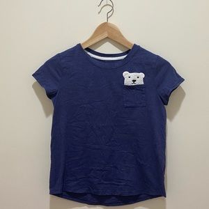 Cat & Jack, 🥹ADORABLE🥹Navy polar bear t-shirt, size L (10/12) girl